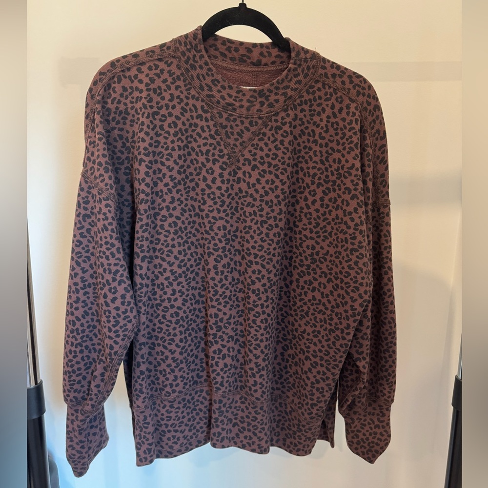 Abercrombie & Fitch Animal Print Tunic Crew Sweatshirt